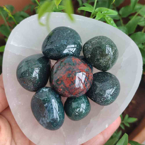 Natural Blood tumbled Stone Natural Blood tumbled Stone