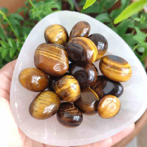 Natural Tiger Eye Tumbled Stone Natural Tiger Eye Tumbled Stone