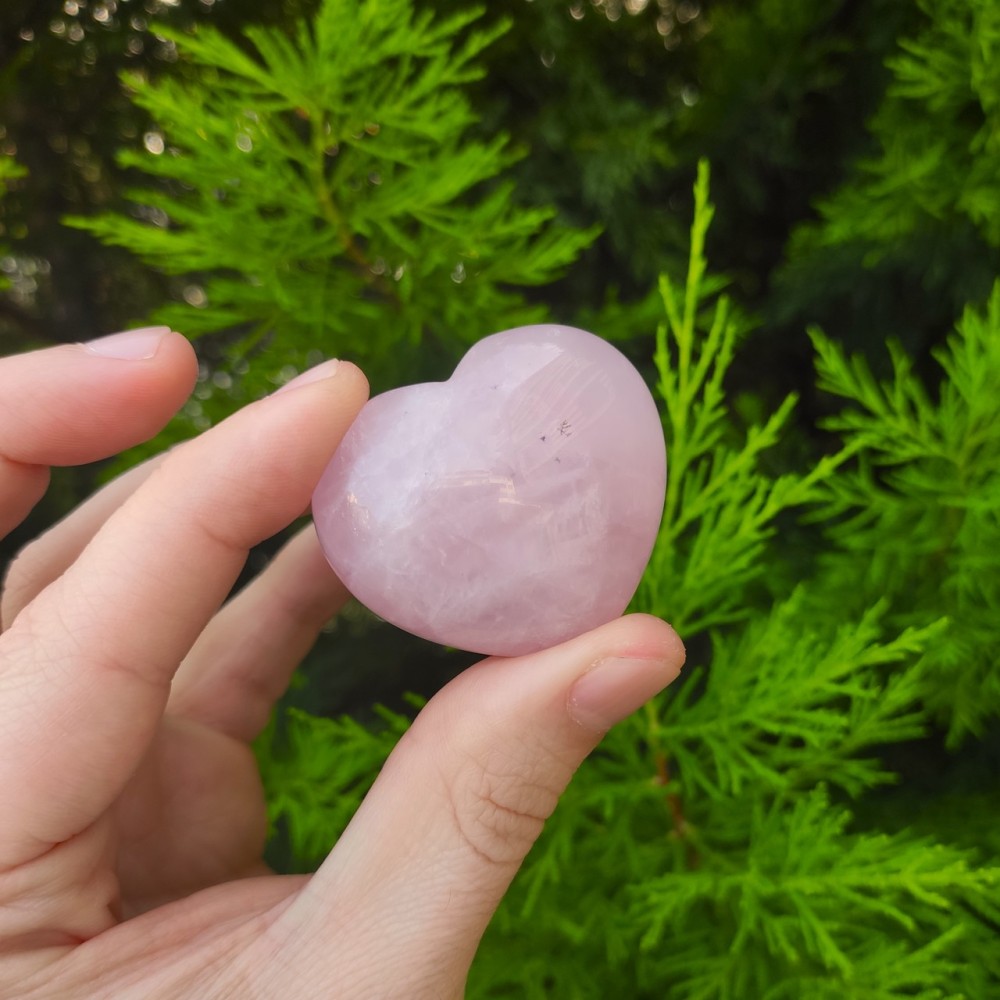 Natural Rose Quartz Heart Shape
