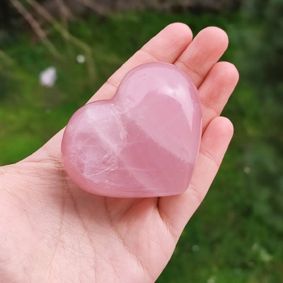 Natural Rose Quartz Heart Shape