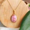 925 Silver Natural Rhodochrosite Stone Pendant