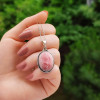 925 Silver Natural Rhodochrosite Stone Pendant
