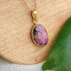 925 Silver Rhodonite Stone Pendant 