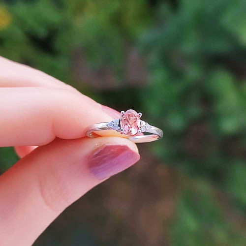 925 Silver Pink Tourmaline Ring 925 Silver Pink Tourmaline Ring