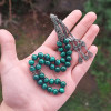 925 Sterling Silver Malachite Stone Rosary - Men Rosary 925 Sterling Silver Malachite Stone Rosary - Men Rosary