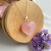 925 Silver Natural Rose Quartz Stone Pendant