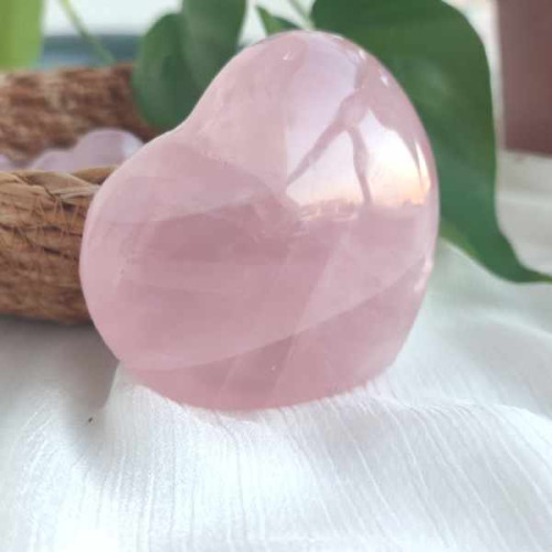 Natural Rose Quartz Heart Shape