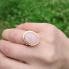 925 Silver Natural Rose Quartz Stone Ring 925 Silver Natural Rose Quartz Stone Ring