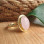 925 Silver Natural Rose Quartz Stone Ring