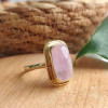 925 Silver Natural Rose Quartz Stone Ring 925 Silver Natural Rose Quartz Stone Ring