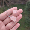 925 Silver Natural Morganite Stone Set - Raw Shape 925 Silver Natural Morganite Stone Set - Raw Shape