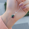 925 Silver Natural Ruby Zoisite Stone Pendant - Anyolite Stone