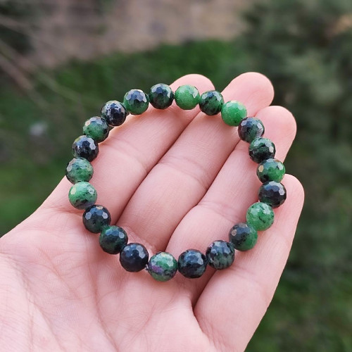 Natural Ruby Zoisite Stone Bracelet - Anyolite Stone