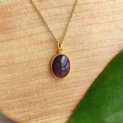 925 Silver Natural Red Ruby Stone Pendant
