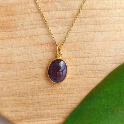 925 Silver Natural Red Ruby Stone Pendant