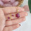 925 Silver Natural ruby Stone Set