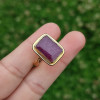 925 Silver Natural Red Ruby Stone Ring