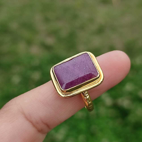 925 Silver Natural Red Ruby Stone Ring 925 Silver Natural Red Ruby Stone Ring