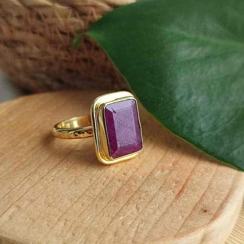 925 Silver Natural Red Ruby Stone Ring 925 Silver Natural Red Ruby Stone Ring