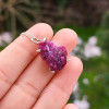 925 Silver Natural Red Ruby Stone Pendant - Raw Shape