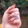 925 Silver Natural Black Rutilated Quartz Stone Pendant