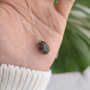 925 Silver Natural Black Rutilated Quartz Stone Pendant