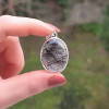 925 Silver Natural Black Rutilated Quartz Stone Pendant 925 Silver Natural Black Rutilated Quartz Stone Pendant