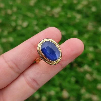 925 Sterling Silver Blue Sapphire stone Ring