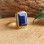 925 Sterling Silver Blue Sapphire stone Ring