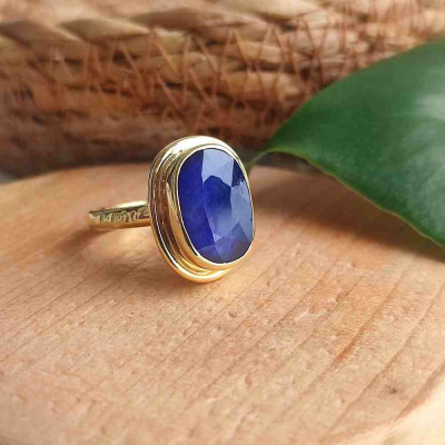 925 Sterling Silver Blue Sapphire stone Ring