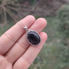 925 Silver Black Spinel Pendant