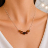925 Silver Natural Red Tiger Eye Stone Pendant