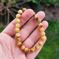 8mm Natural Tiger Eye Stone Bracelet