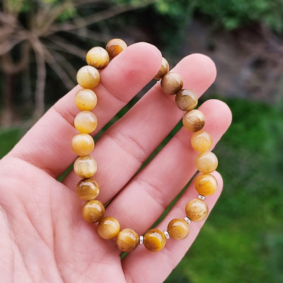 8mm Natural Tiger Eye Stone Bracelet
