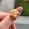 925 Silver Natural Tiger Eye Stone Ring - Special Design