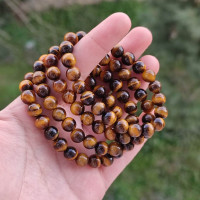 8mm Natural Tiger Eye Stone Bracelet