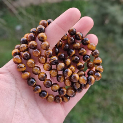8mm Natural Tiger Eye Stone Bracelet