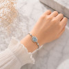 925 Ayar Gümüs Mavi Topaz Taşi Bileklik