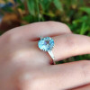925 Silver Blue Topaz Stone Ring