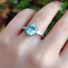 925 Silver Blue Topaz Stone Ring