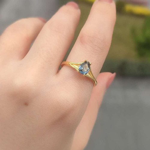 925 Silver London Blue Topaz Stone Ring 925 Silver London Blue Topaz Stone Ring