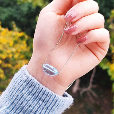 925 Silver Rare Blue Topaz Stone Pendant