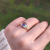 925 Silver Blue Topaz Stone Ring 925 Silver Blue Topaz Stone Ring