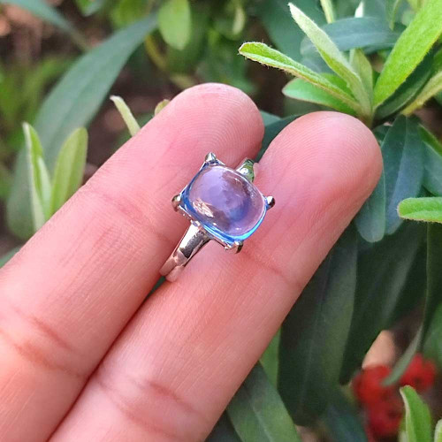 925 Silver Blue Topaz Stone Ring 925 Silver Blue Topaz Stone Ring