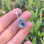 925 Silver Rare Blue Topaz Stone Pendant - Zircon Around