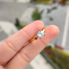 925 Silver Blue Topaz & ruby Stone Ring 925 Silver Blue Topaz & ruby Stone Ring
