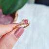 925 Silver Pink Tourmaline Ring