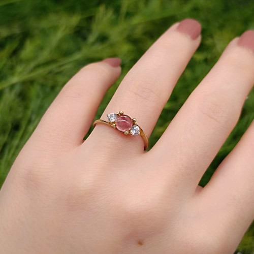 925 Silver Pink Tourmaline Ring 925 Silver Pink Tourmaline Ring