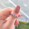 925 Sterling Silver Multicolored Tourmaline Ring