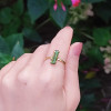 925 Silver Green Tourmaline Ring 925 Silver Green Tourmaline Ring